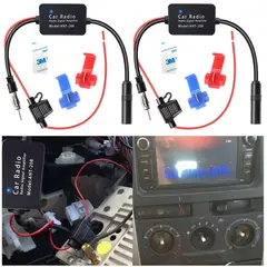 GENERICO - 2Pcs Amplificador De Señal De Antena De Radio Estéreo Fm Para Automóvil SUV Coche 12V
