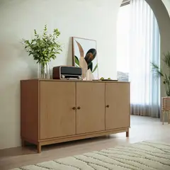 ROCA - Buffet 3 Puertas + 3 Cajones Essencia Nogal 80 x160 x47