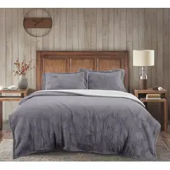 ILLUSIONS - Cobertor Cubrecama Sherpa Embossed King Sage