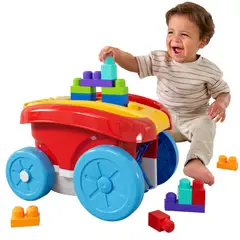 MATTEL - MEGA BLOKS VAGÓN RECOGE BLOQUES