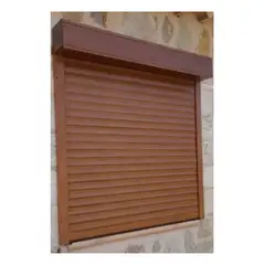 PERSIALUX - Persiana Exterior de Seguridad Roble 2mts. Ancho x 2mts. Alto Motorizada