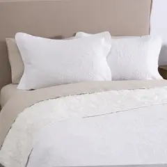 ALESSA - Quilt Bordado Sherpa 1.5 Pl Sara Crudo