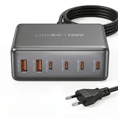 LINKON - Estacion de Carga Rapida Cargador Multipuerto GaN
