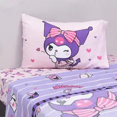 MASHINI - SABANAS KUROMI COQUETA MICROFIBRA 1.5 PLAZAS