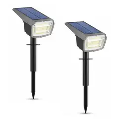 MAXWELL - Foco Lampara Estaca Solar LED Jardin Impermeable x2