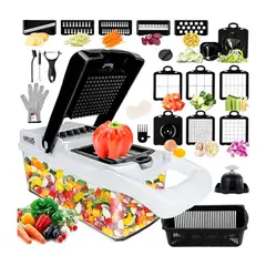 ESHOPANGIE - Picador De Verduras Multifuncional 26 Piezas Mandolina Ralla