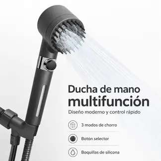 MOVI - Cabezal de Ducha 4 en 1 AquaForce™ - Mejora tu Ducha en Segundos sin Instalaciones Complejas