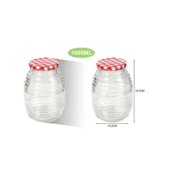 GENERICO - FRASCO CONSERVERO DE VIDRIO ULTRA RESISTENTE DISEÑO MINIMALISTA HOGAREÑO DE 1000ML