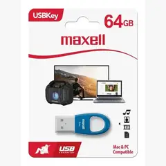 MAXELL - Pendrive Key Flix 64gb Usb 2.0 Azul