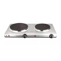 MAGEFESA - Cocina Encimera Electrica 2 Platos 2500W Dinamic Inox Duo