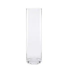 GENERICO - Florero de Cristal Cilíndrico Premium 50x15cm Decoración Hogar