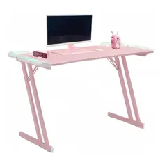DE TODO Y MAS - Escritorio Gamer Rosa Con Iluminación Rgb 120cm Videojuego Chic Home