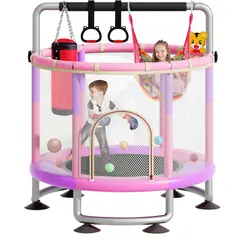 CRUSEC - Trampolín para Niños y Adultos con Red de Seguridad Gimnasia