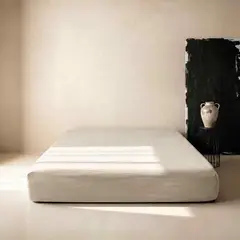 HYPNOS - Sábana Bajera Algodón Lavado Premium 300 Hilos Ultra Suave