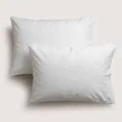 HYPNOS - Funda Almohada Algodón Lavado - 50x70 - Blanco