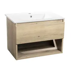 STRETTO - Mueble Vanitorio Belle Nogal + Cubierta 60x46x50 cm