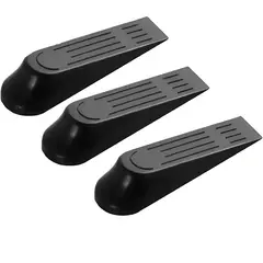 GENERICO - Pack 4 topes de puerta de goma negro