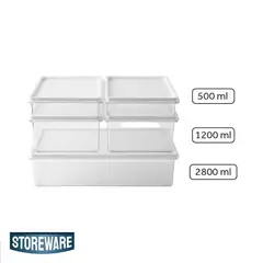 STOREWARE - Set Contenedores Refrigerador Congelador 5 Piezas Kiosclub