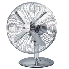 KENDAL - Ventilador de Mesa 16 Pulgadas Metal Cromado ZF-1616D-II