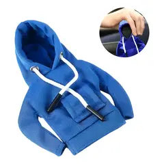 GENERICO - Cubre Pomo Y Palanca De Cambio Felpa azul 4
