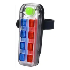 GENERICO - Luz De Bicicleta Bicolor Rojo Azul Recargable