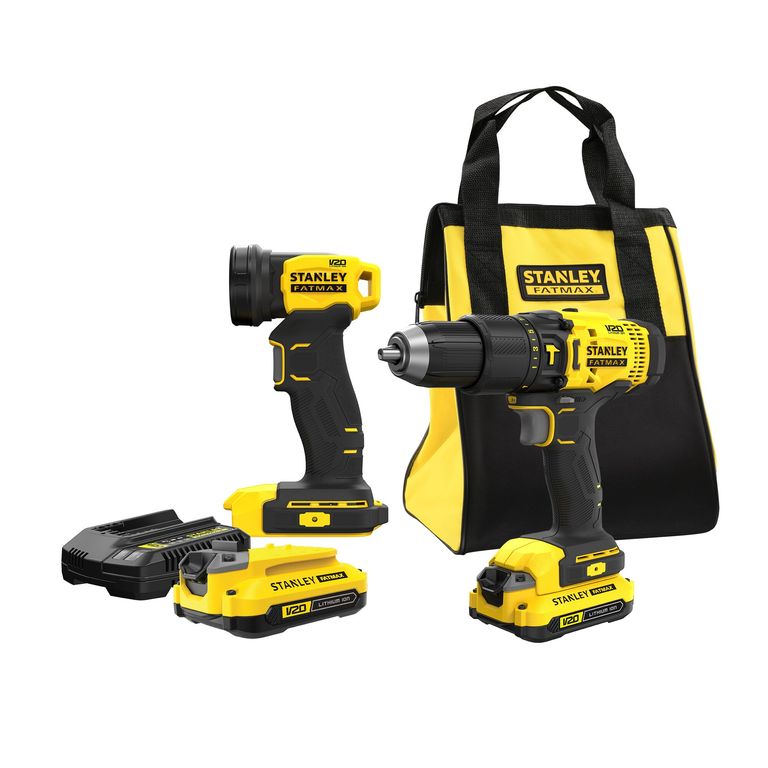 Kit taladro percutor 20V + linterna SCDL712D2S-B2 a $116.990