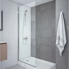 STRETTO - Mampara Hoja Fija 70x185 cm Vidrio 8 mm Ajustable ±1 cm
