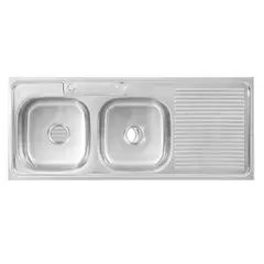 DUSCHY - Lavaplato Sobreponer Combinacion 1200X500 Derecho con rebalse