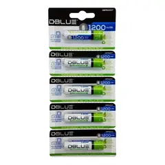 DBLUE - Pack 5 Pilas Recargables Aaa 1200mha