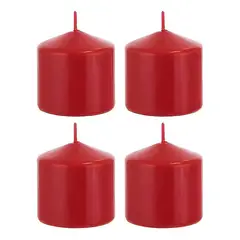 GENERICO - Pack 4 velas decorativas navidad rojo