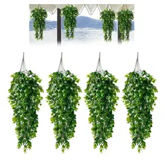 ATURE - 4pcs Planta Colgante Artificiales Hojas Redonda De Eucalipto