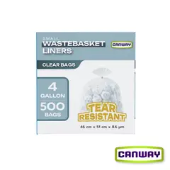 CANWAY - Bolsas Basura Papelero 46 x 51 cm 500 un Kiosclub