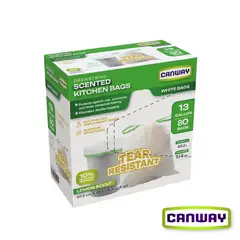 CANWAY - Bolsas Basura Cocina Aromatizadas 61 x 68 cm 80 Kiosclub
