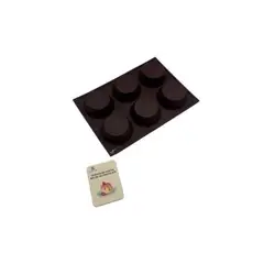 GENERICO - Molde 6 Mufin Rectangular Silicona 10 Cm