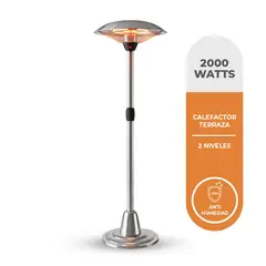 ANWO - Estufa Calefactor Eléctrico Exterior para Terraza Quincho o Patio de Pie 2000W