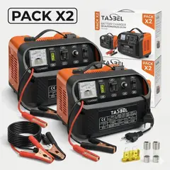 IRM - Cargador Bateria Pack X2 12v 24v Profesional Carga Rapida Auto Camion Maquinaria Pro FIGOIMPORT