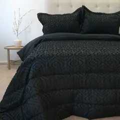 DORAL - CUBRECAMA PLUMON TOUCH DELUXE NEGRO 2 PLAZAS
