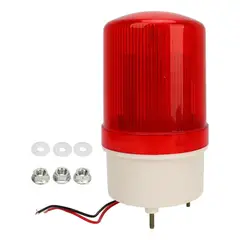 KUANGYE - 220v Rojo Porton Alarma Baliza Giratoria Led Con Sirena