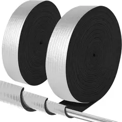 KUANGYE - 20M Cinta De Aluminio De Aislante Termico Para Tuberia ExterioresInterior,Autoadhesiva,Impermeable