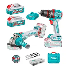 TOTAL TOOLS - Galletera Esmeril Angular+ Taladro 66nm 20v Total Tckli20256