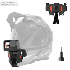 TELESIN - Soporte Montaje Para Casco De Moto Compatible Gopro Accion
