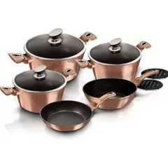 BERLINGER HAUS - BATERIA DE COCINA 10 PZS ANTIADHERENTE COPPER METALLIC COLLECTION