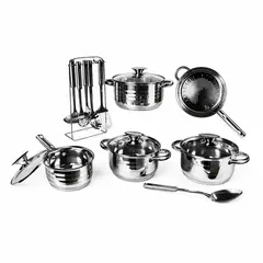 BLAUMANN - BATERIA DE COCINA 17 PZS ACERO INOXIDABLE GOURMET COLLECTION