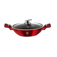 BERLINGER HAUS - WOK CON TAPA 30 CM FULL INDUCCIÓN COLOR ROJO