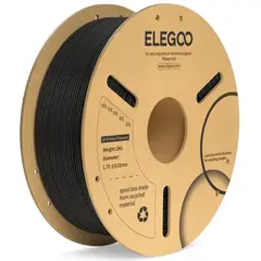 ELEGOO - Filamento PLA+ Negro 1.75mm para Impresora 3D de Alto Rendimiento 330m