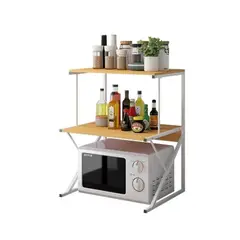 GENERICO - Estante Cocina Para Horno Microondas Rack Organizador Beige-Blanco