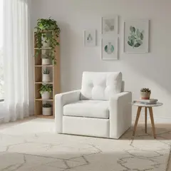 DISEÑOS VALESTRINI - SOFA CAMA MILÁN UN CUERPO EN LINO