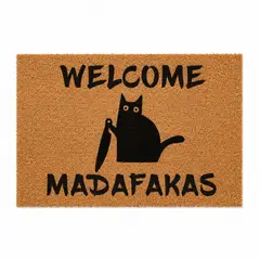 KOKOMAT - Limpiapies Choapino Welcome Madafakas Gato 45x75cm