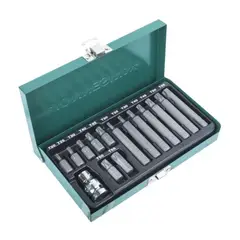JONNESWAY - Juego de Puntas Torx - 15 Piezas (Incl. Adapt. De 1/2)