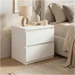HOMER DESIGN - Velador 2 Niveles Con 2 Cajones 40*30*41cm